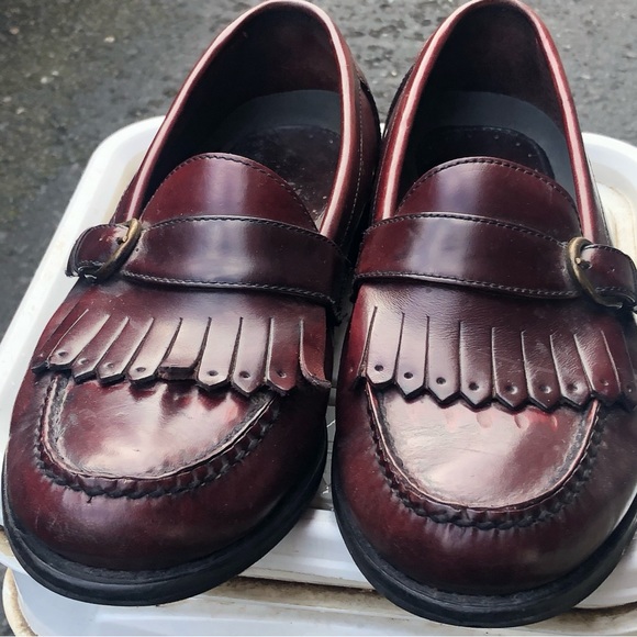 Rockport Vibram Penny Loafers Men’s Burgundy Leather Slip On Dress Shoes Sz 8M - Picture 2 of 14